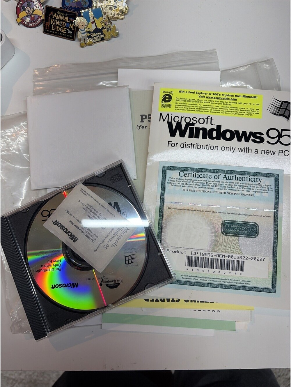 Microsoft Windows 95 CD Operating System Software w/ Certificate of Authenticity